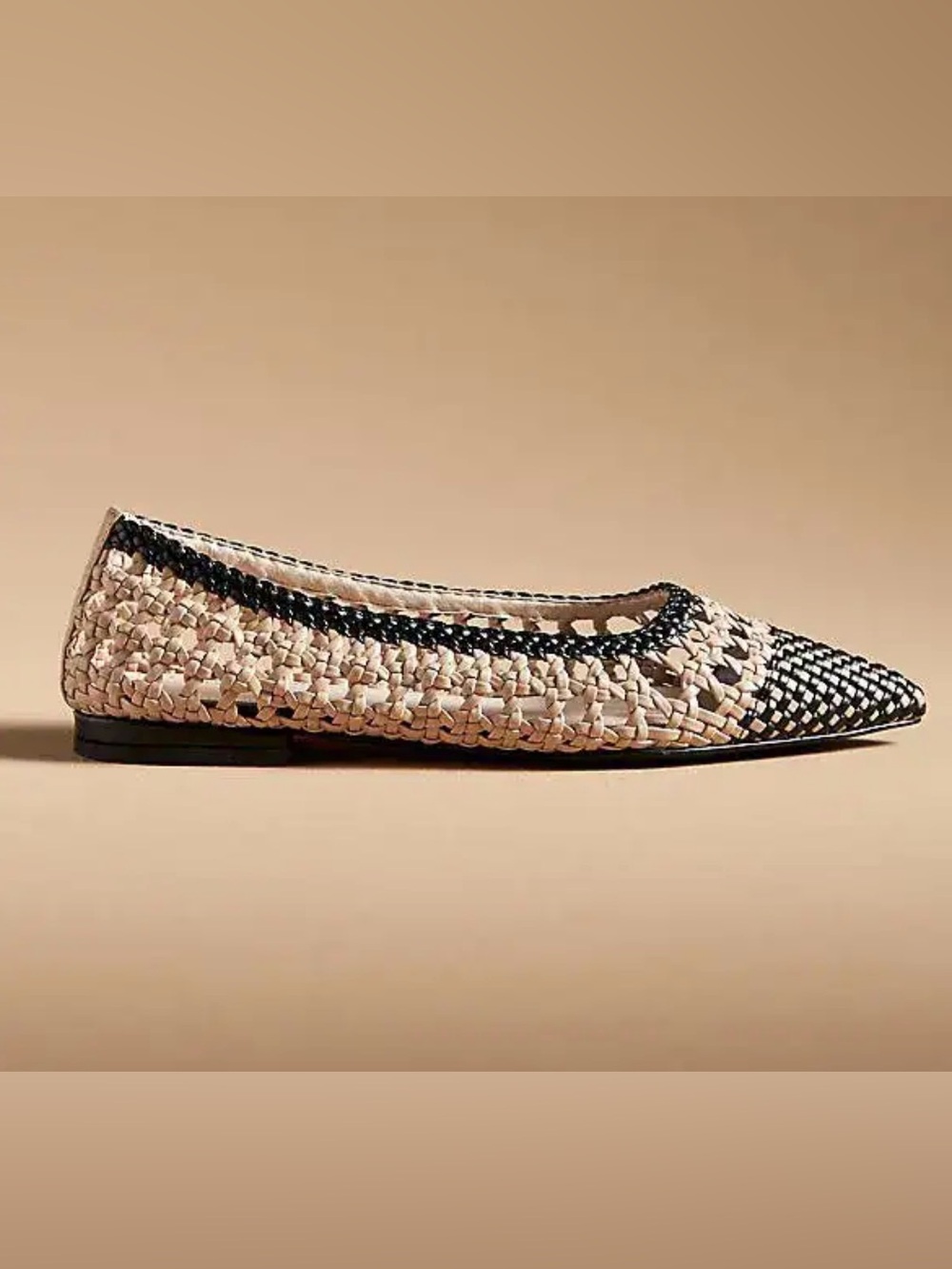 CECELIA NEW YORK Two-Tone Brie Woven Pointed Ballet Flats. Size 8 NEW!!!!